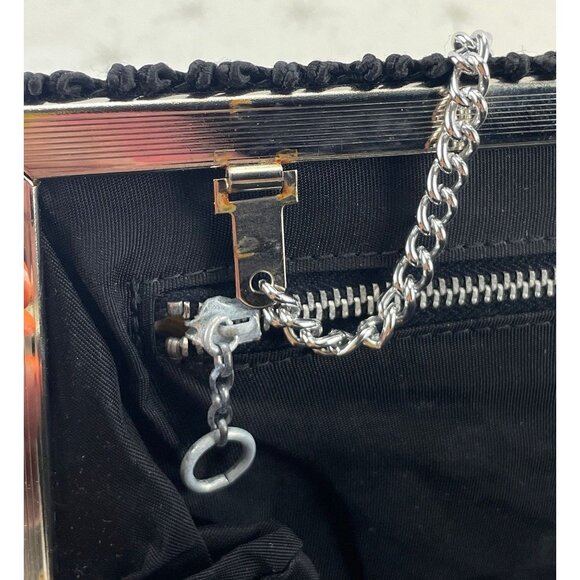 Vintage 50s black purse, La Marquise clutch, Mid Century, formal event - Picture 10 of 10